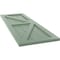 Ekena Millwork True Fit PVC Two Equal Panel Farmhouse Fixed Mount Shutters w/ Z-Bar, Track Green , 12W x 37H, PR TFP102FH12X037TG - alternate 6
